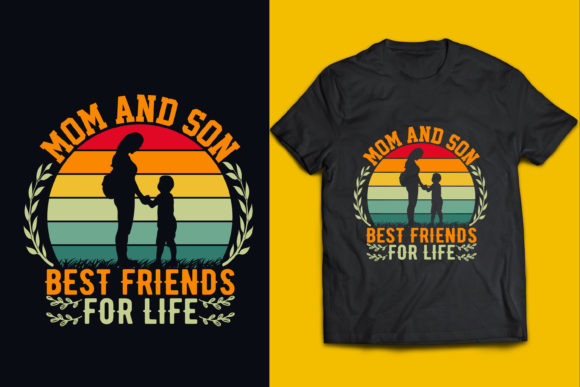 Mom and Son T Shirt Designs: Graphics & Print Templates