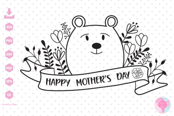 Mother's Day Bear: Cute Graphics & Print Templates